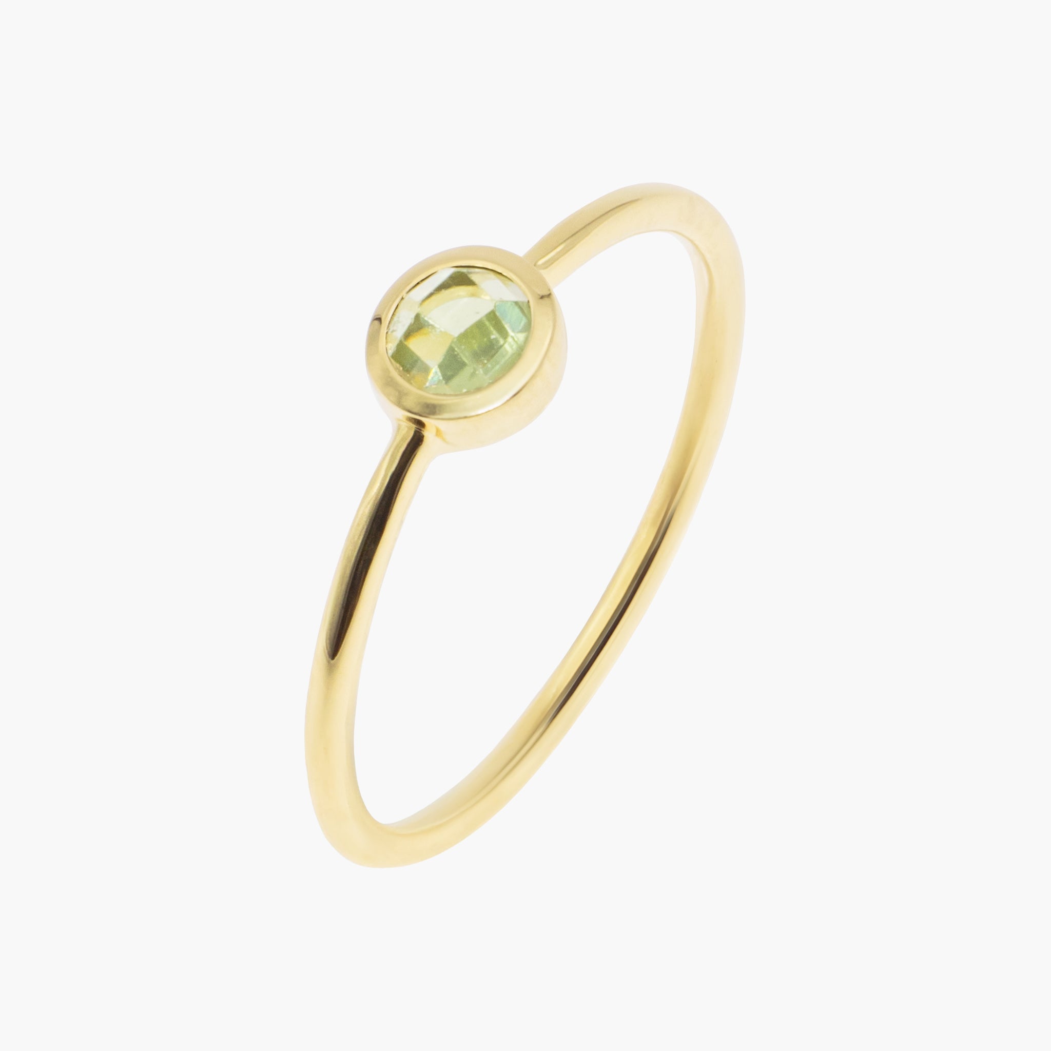 Bague Gemia en pierre Péridot plaqué or - SLOYA